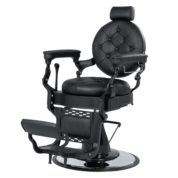Мужское кресло барбер МД-9147, каркас чёрный матовый